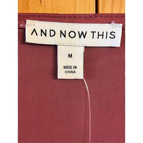 AND NOW THIS Size Medium Corset-Style Crushed-Velvet Dress nwt (3369) - Picture 4 of 6